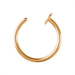 24k gold plated open nose ring