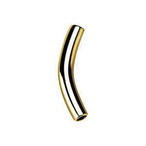 24k gold plated titanium internal curved barbell stem