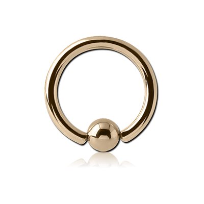 14k gold ball closure ring