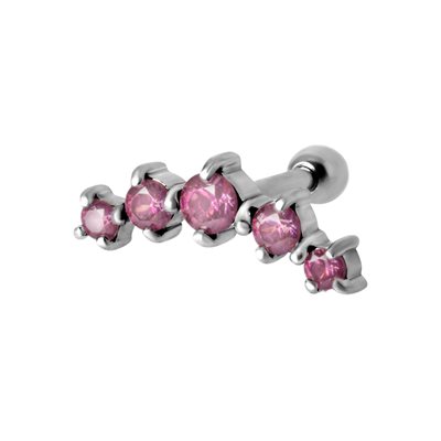 Micro barbell with 5 gems