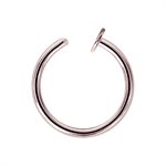 24k rose gold plated steel open nose ring