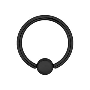 Black titanium ball closure ring