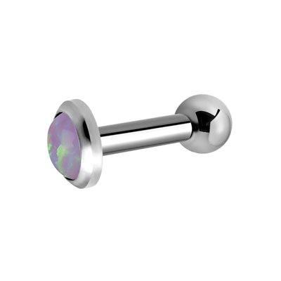 Barbell en titanium avec un côté interne et une opale