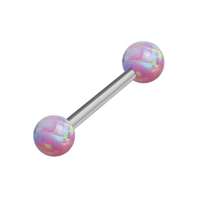 Barbell interne en titanium avec des opales
