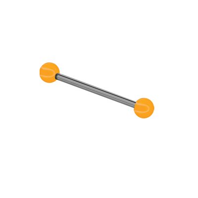 Barbell with acrylic marble balls