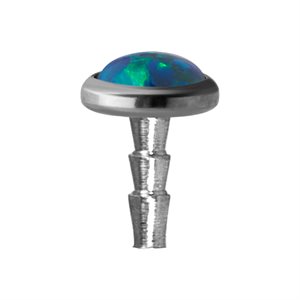 Disque opale en titanium pour labret en Bioplast push in