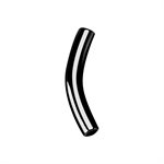 Black titanium internal curved barbell stem