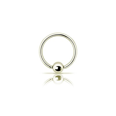 Zircon gold steel ball closure ring
