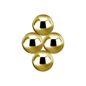24k gold plated titanium internal 4 balls attachment