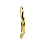 24k gold plated plain V shaped hinged clicker ring