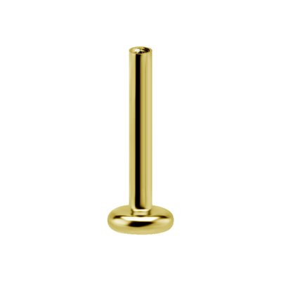 18k gold plated titanium internal threadless (tl) labret pin