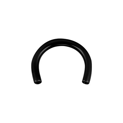 Black titanium internal circular barbell stem