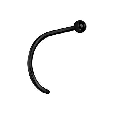 Black steel nosescrew with ball