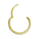 18k gold jewelled hinged clicker