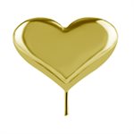 18k gold threadless heart attachment