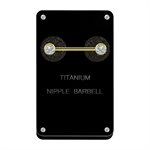 24k gold plated titanium internal nipple jewelled barbell