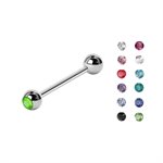 Jewelled tongue barbell