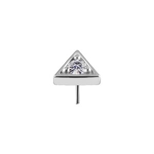 CoCr internal threadless jewelled triangle attachment
