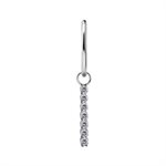 CoCr jewelled bar charm for clicker 16mm