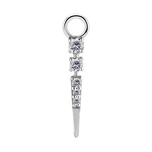CoCr jewelled spike charm for clicker
