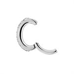 CoCr jewelled belly clicker ring