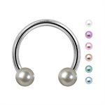 Circular barbell with pearls