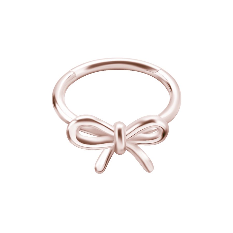 24k rose gold plated CoCr clicker with bow