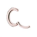 24k rose gold plated CoCr jewelled belly clicker ring