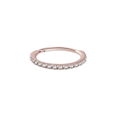 18k rose gold jewelled hinged segment ring